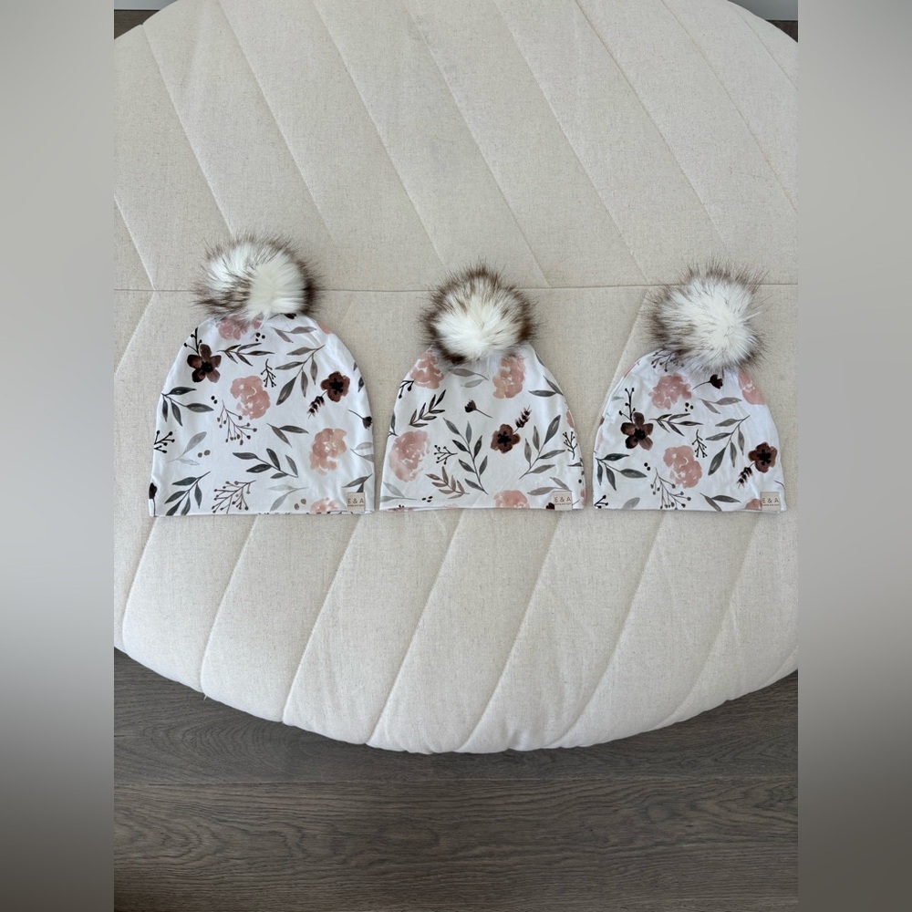 Emma and April Pom-Pom Beanies